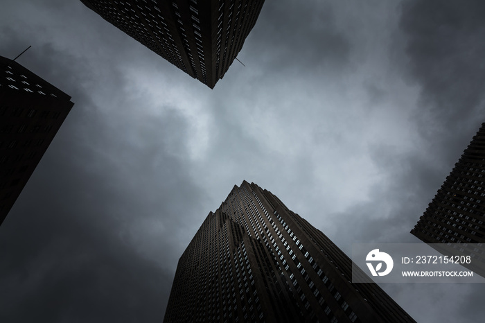 New York in the evening on a cloudy day