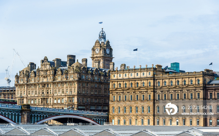 Historic buildings in the city centre of Edinburgh - Scotland