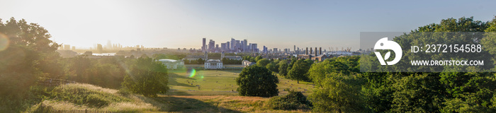 格林威治伦敦城市景观全景