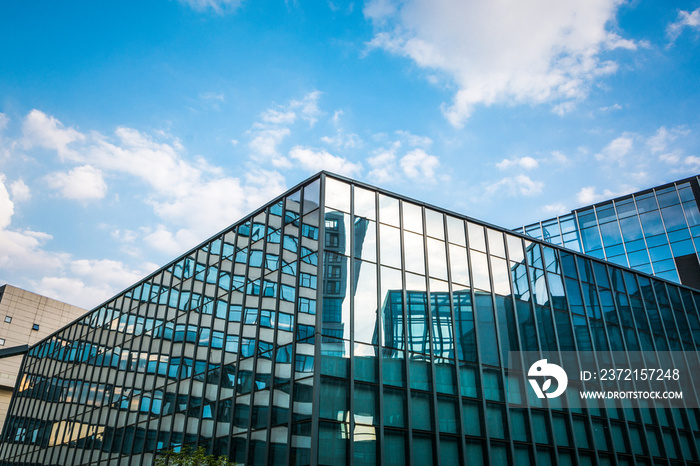 Architectural landscape of commercial building in central town