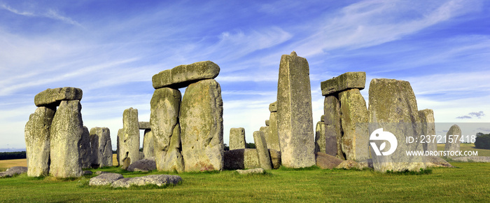 Stonehenge an ancient prehistoric stone monument from Bronze and Neolithic ages, constructed as a ri