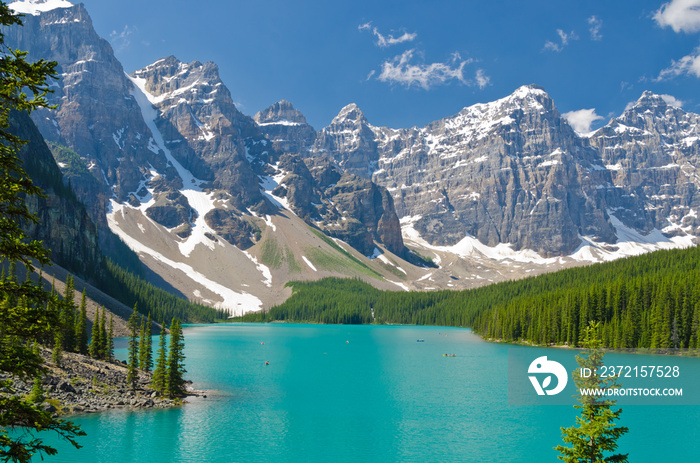 加拿大雄伟的山湖。