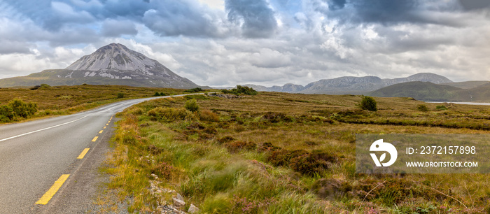 View over the Errigal Mountain and the Landscape