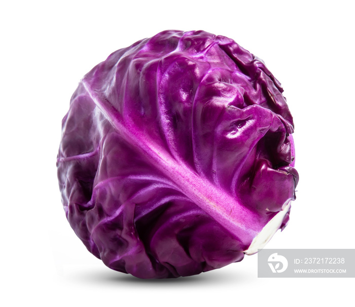 red cabbage isolated on white background