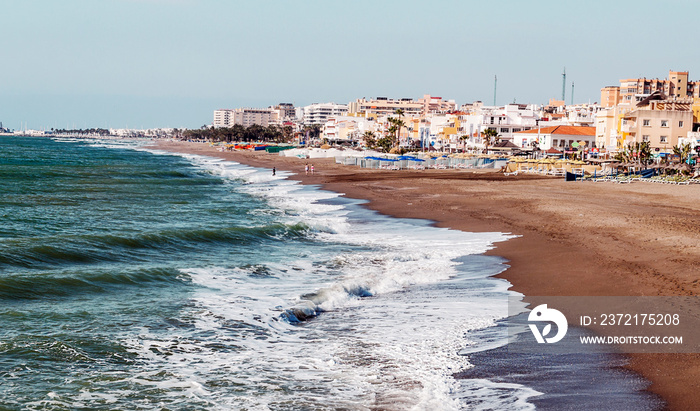 Beach of Torremolinos in Málaga