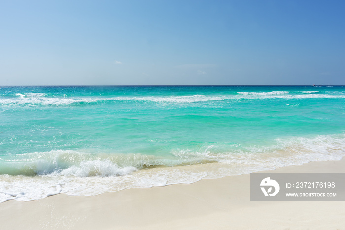 View of beach at Cancun, Mexico