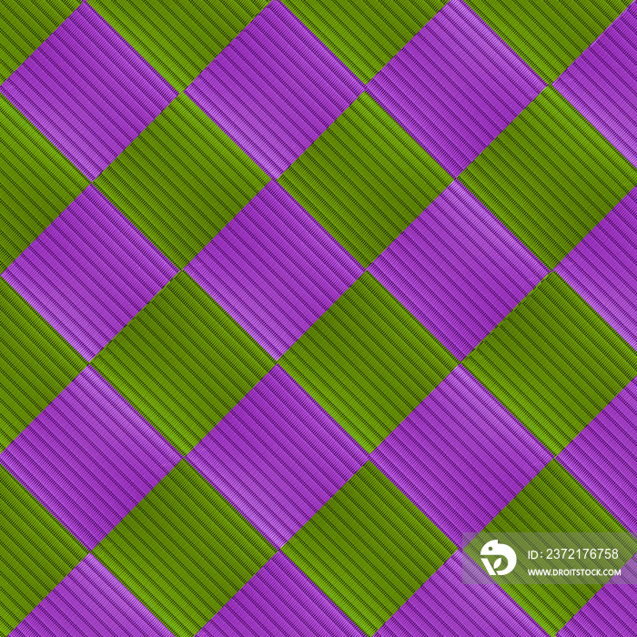 Purple and green metallic grid harlequin diamonds Mardi Gras abstract background 