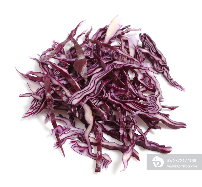 Red purple cabbage. Isolated on a white background.