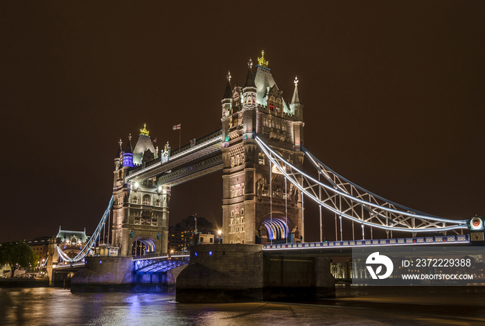 Night View of Tower Bridge,London,UK