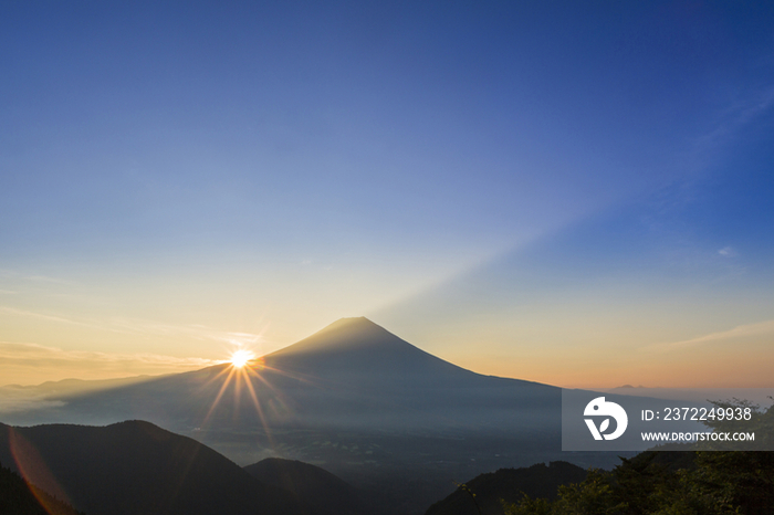 Silhouette of Mount Fuji,Fujinomiya,Shizuoka,Japan