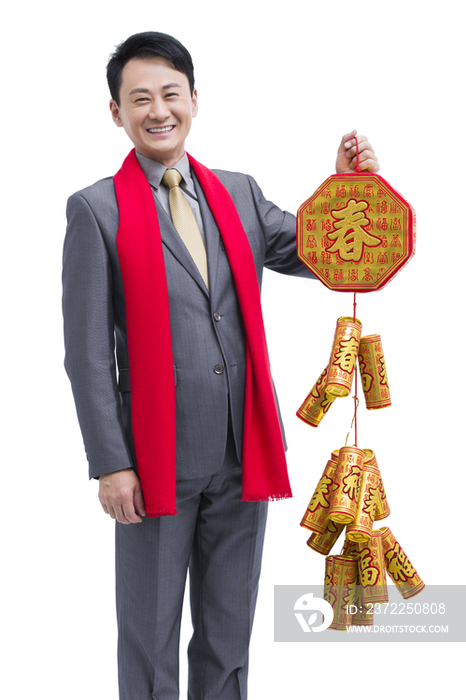 商务男士过新年