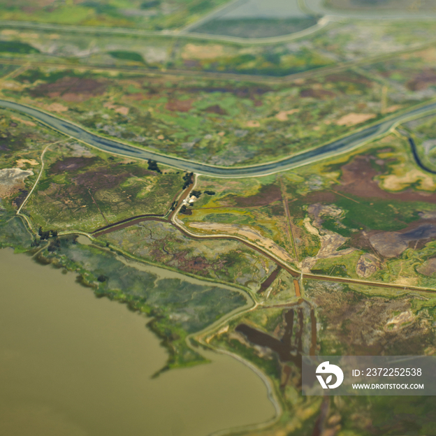 Aerial View of a Flood Plain