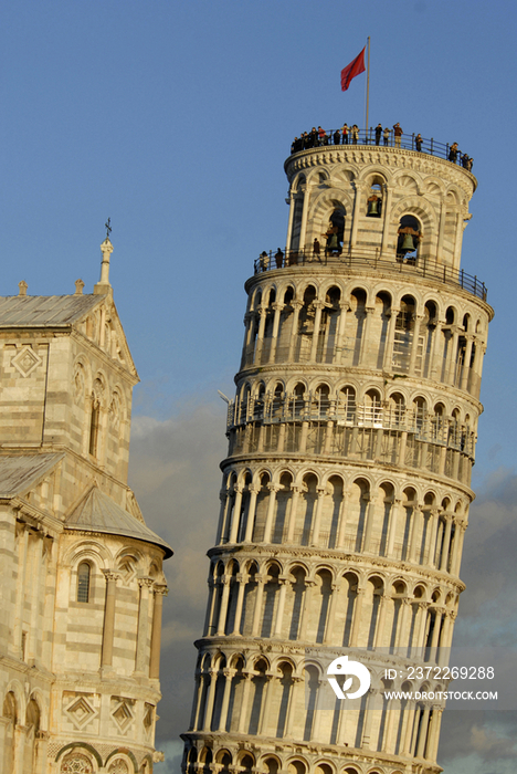 Italy, Tuscany, Pisa, the cathedral and the leaning tower 