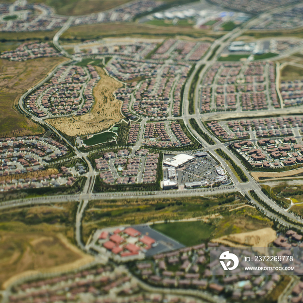Aerial View of Suburban Tract Housing
