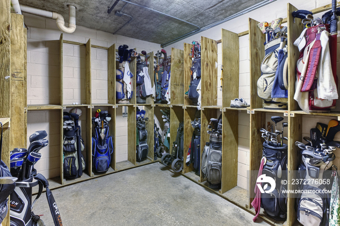 Storage Room for Golf Clubs