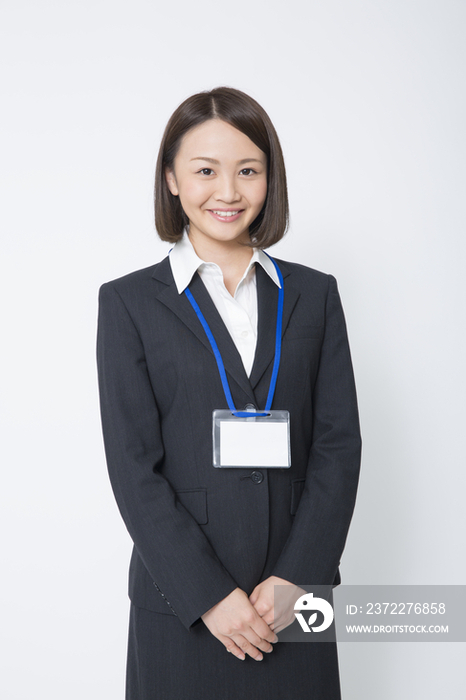 Smiling Businesswoman Looking at Camera