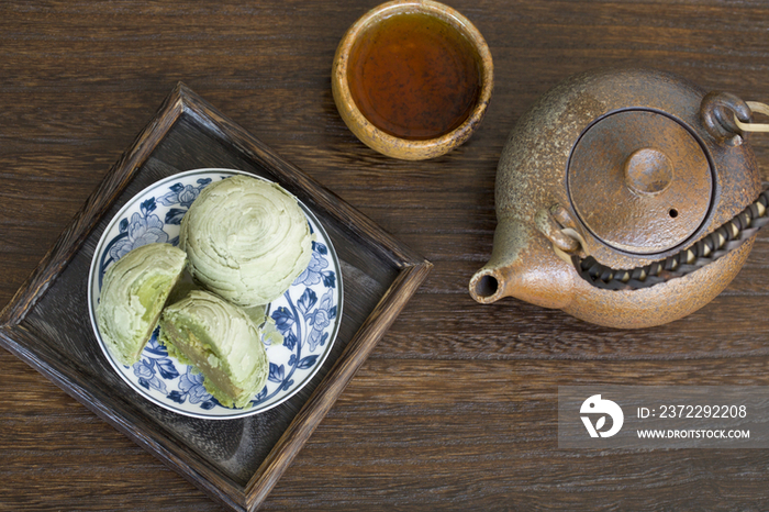 抹茶酥和茶