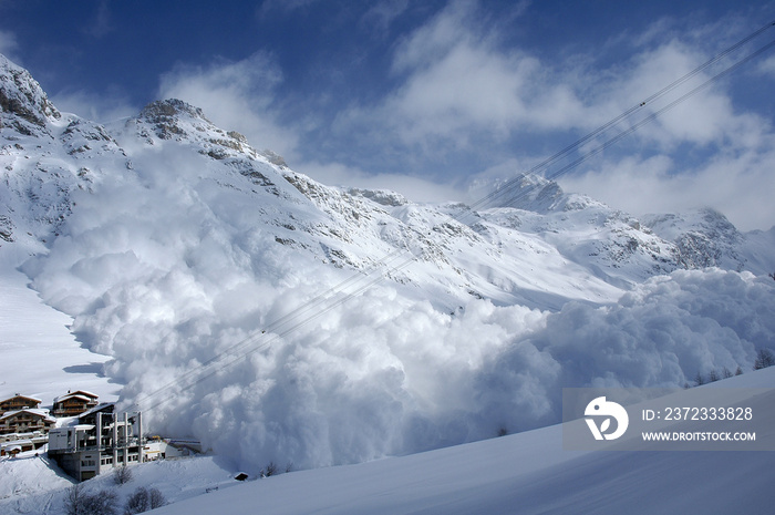 Val Disère的雪崩