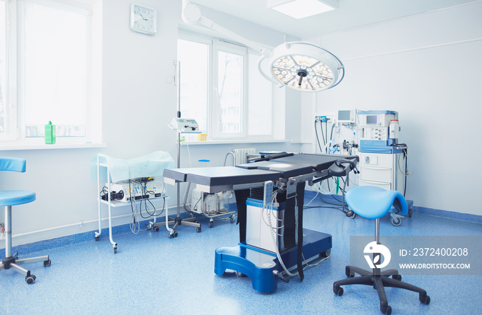 Interior of operating room in modern clinic