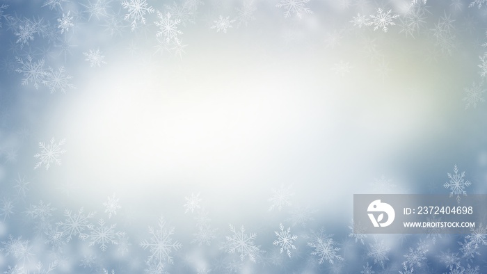 圣诞假期蓝底白雪片