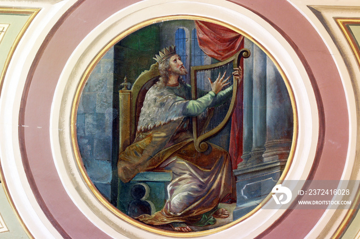 大卫王，克罗地亚伊万尼奇·格拉德圣彼得教堂的壁画