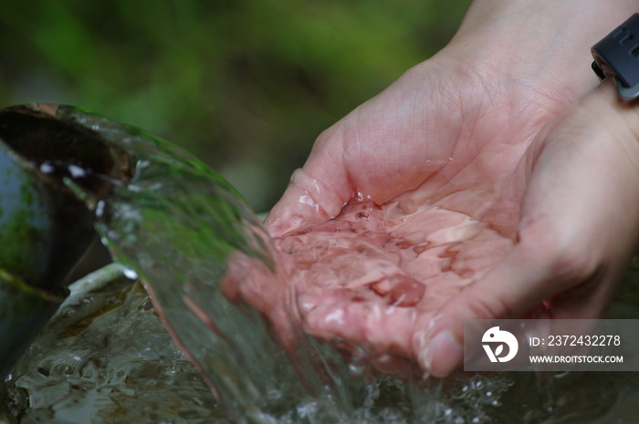 気持ちいい、湧き水