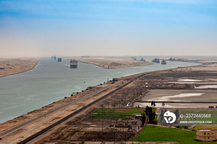 Suez canal in Egypt