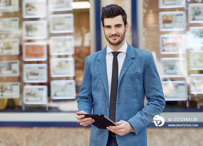 Portrait of handsome young businessman