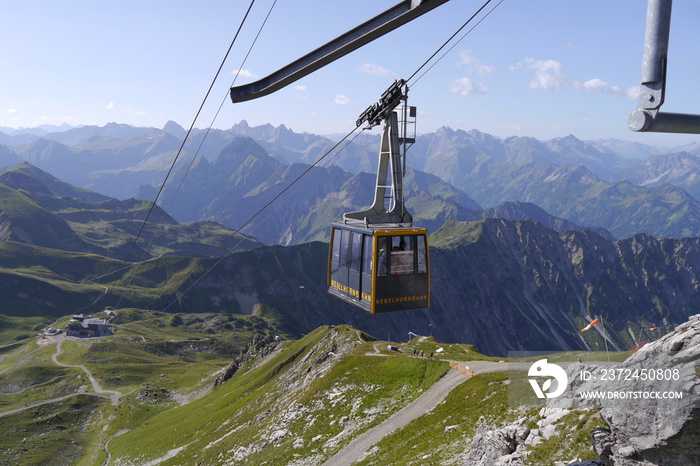 Alpen Allgäu Nebelhorn Seilbahn Bergbahn Berglandschaft