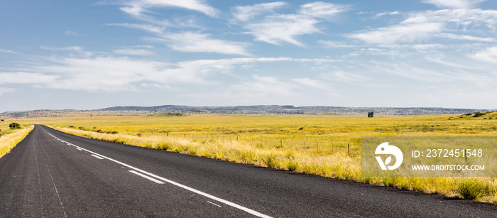 View of an empty country highway road