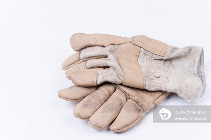 用于防护的旧脏工作手套