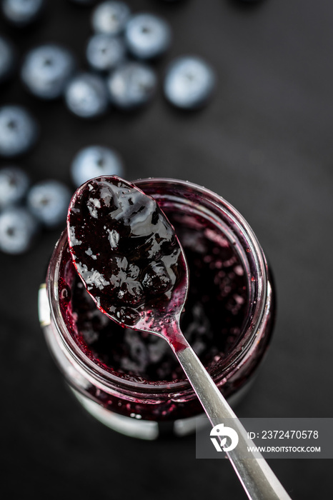 Sweet blueberry jam.