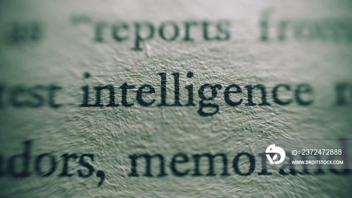 CLose up of Secret document intelligence report  shallow depth of field