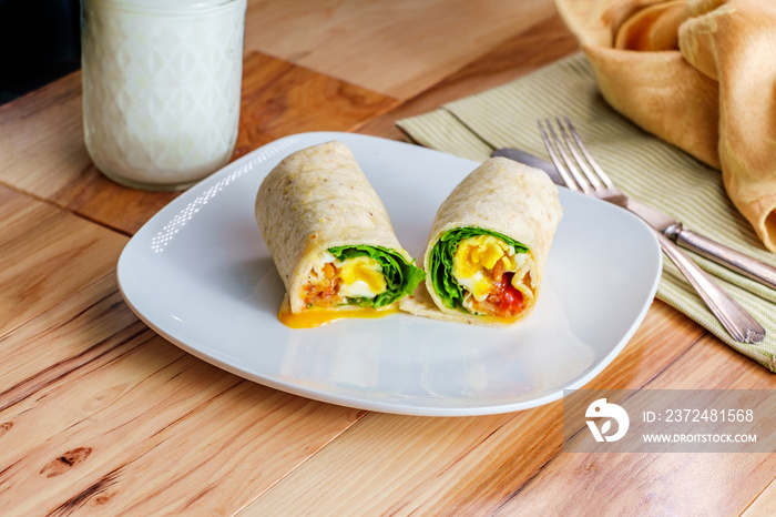 Eggs Bacon Breakfast Wrap