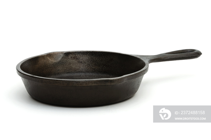 Cast Iron skillet with white background