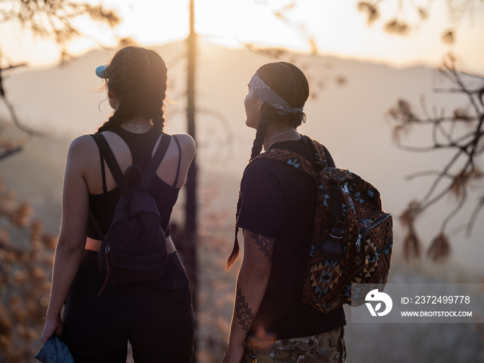 Back view of INdigenous birders