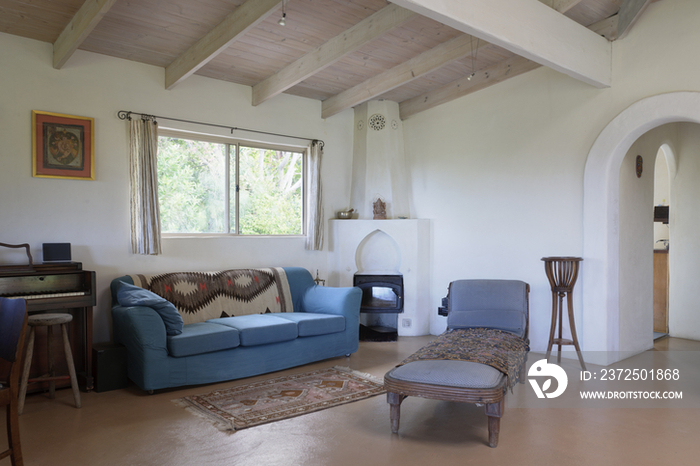 Sofa and lounge chair in living room