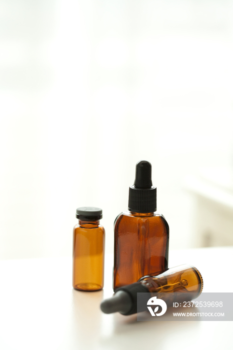 Bottles of aromatherapy oil