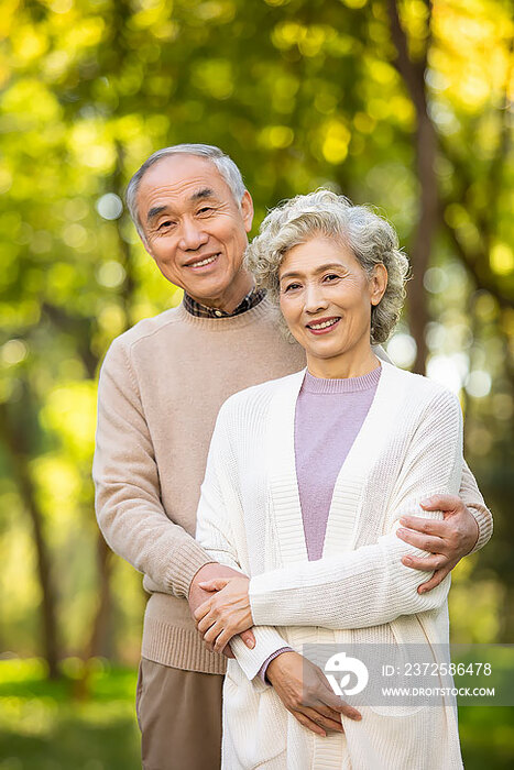 甜蜜的老年夫妇