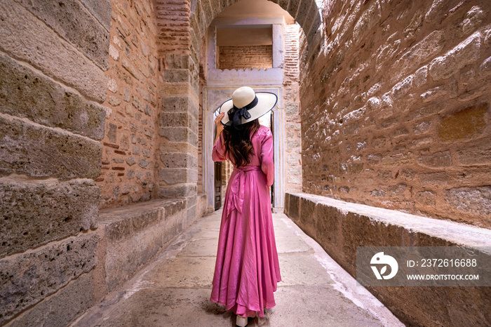 Tourist visiting at ancient city in Turkey.