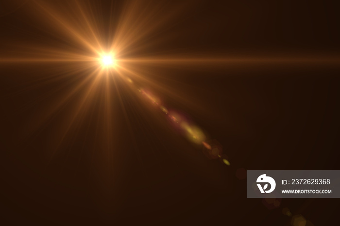 Beautiful optical lens flare effect