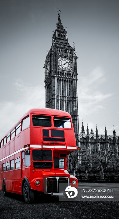 伦敦巴士与大本钟