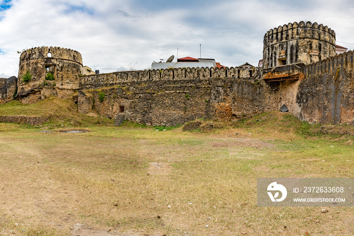 Old Fort of Zanzibar in Stone Town, Zanzibar, Tanzania. It was built in late 17th century.