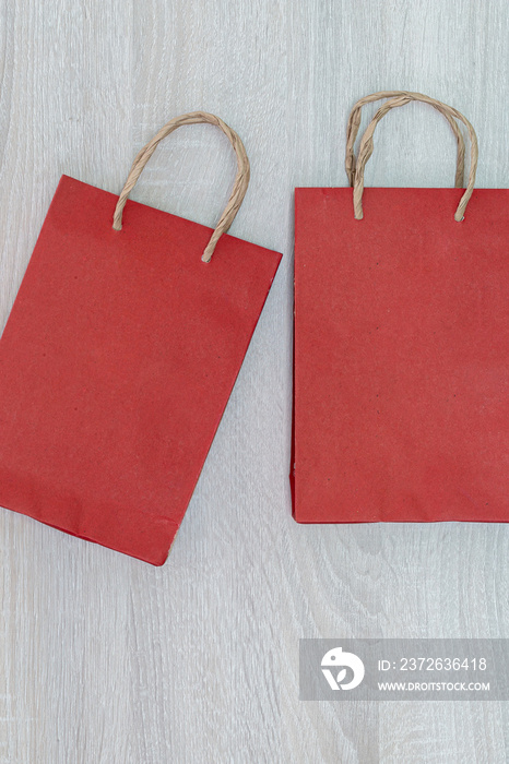 Red Paper bag isolated on white background. Mockup for design,Malaysia, Shopping Bag, Red, Paper Bag