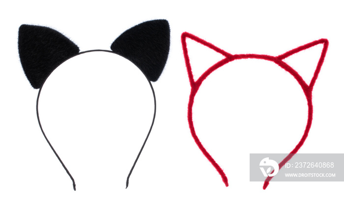 Hair hoop in shape of cat ears isolated on white background