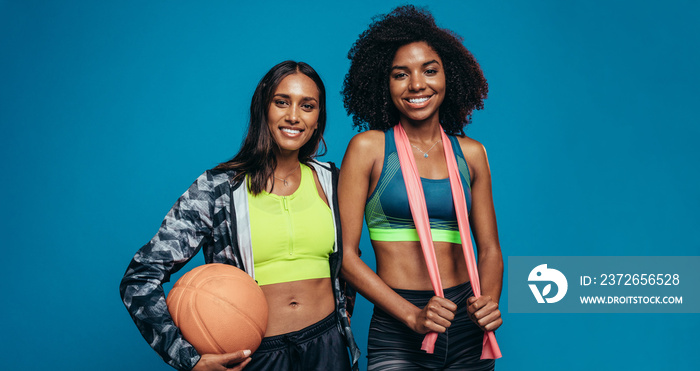 Two young women in sportswear