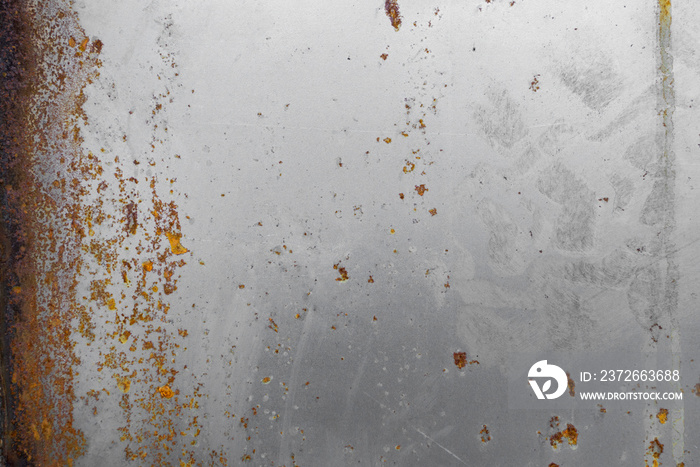 Painted metal rusted background. Metal rust texture. Erosion metal. Scratched and dirty texture on o