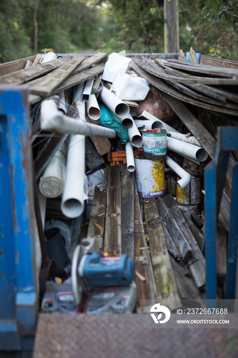 Old rubbish in tip