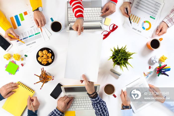 Business People Working on an Office Desk