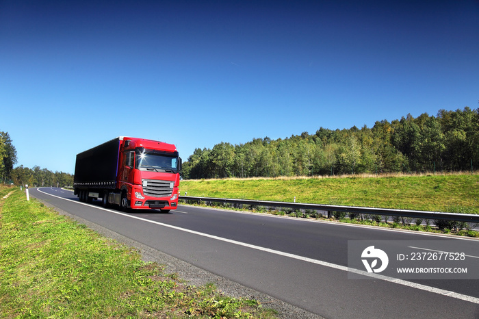 Truck on the road